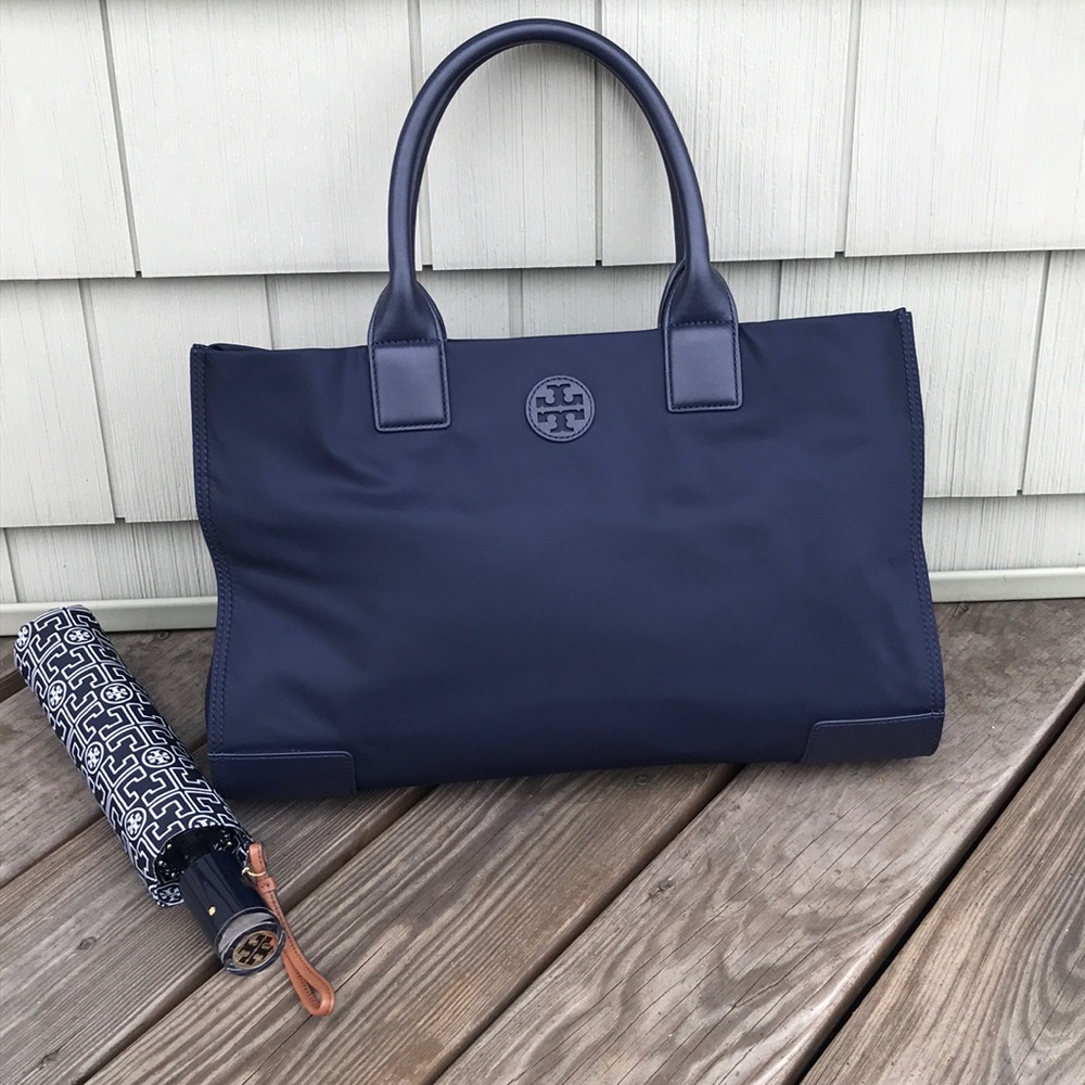 Tory Burch Large Navy Ella Tote